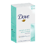 Dove Beauty Bar unscented hypo-allergenic beauty bar, sensitive skin Left Picture